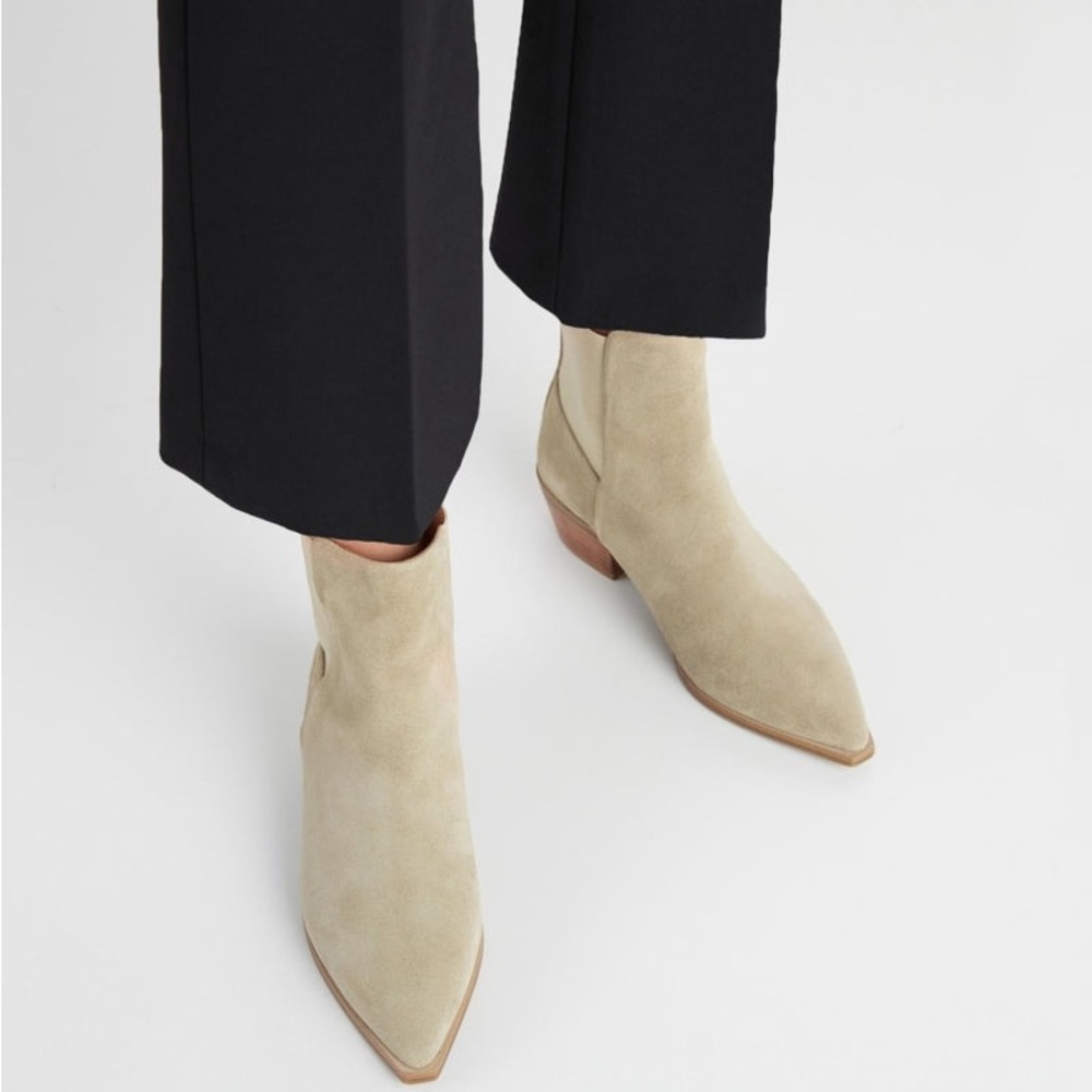 Flattered Willow Suede Sand Boots | Size 38/8 US